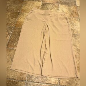 Nine West Beige Wide Leg Elastic Waist Trousers